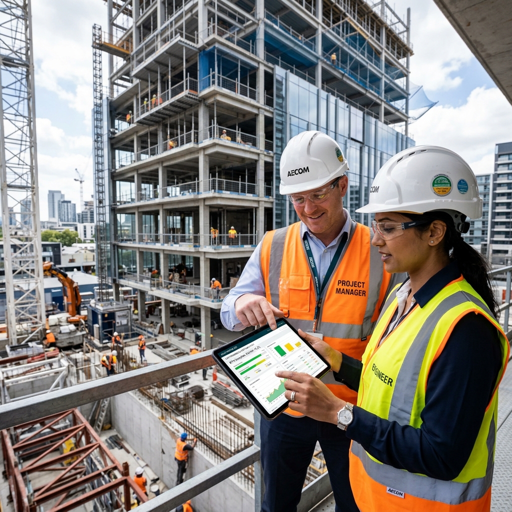 Ingenieros de PAINSEL en obra con tablet de gestión VirBox